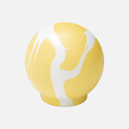 Poignée (ou crochet) marbré blanc et jaune