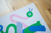 Affiche risographie 'Dancing Ducks'