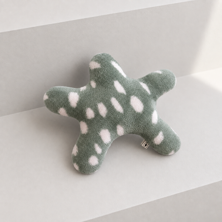Petit coussin fleur grise
