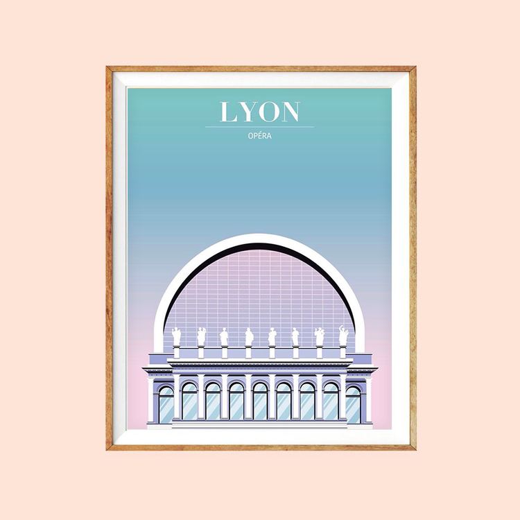 Affichette 'Lyon - Opéra'