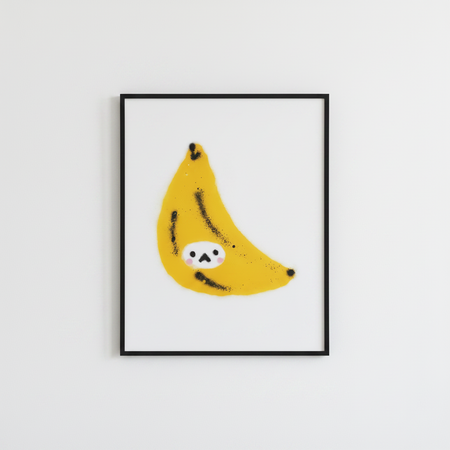 Affiche Fruits Félins 'Banane'