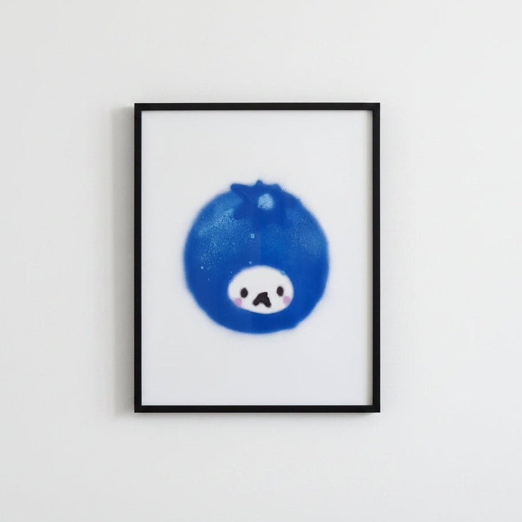 Affiche Fruits Félins 'Bleuet'