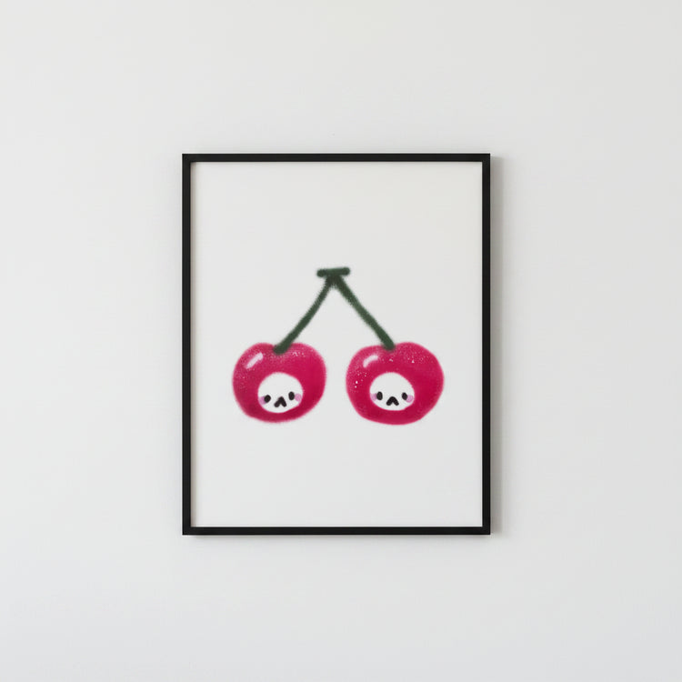 Affiche Fruits Félins 'Cerises'