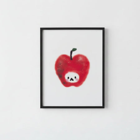 Affiche Fruits Félins 'Pomme'