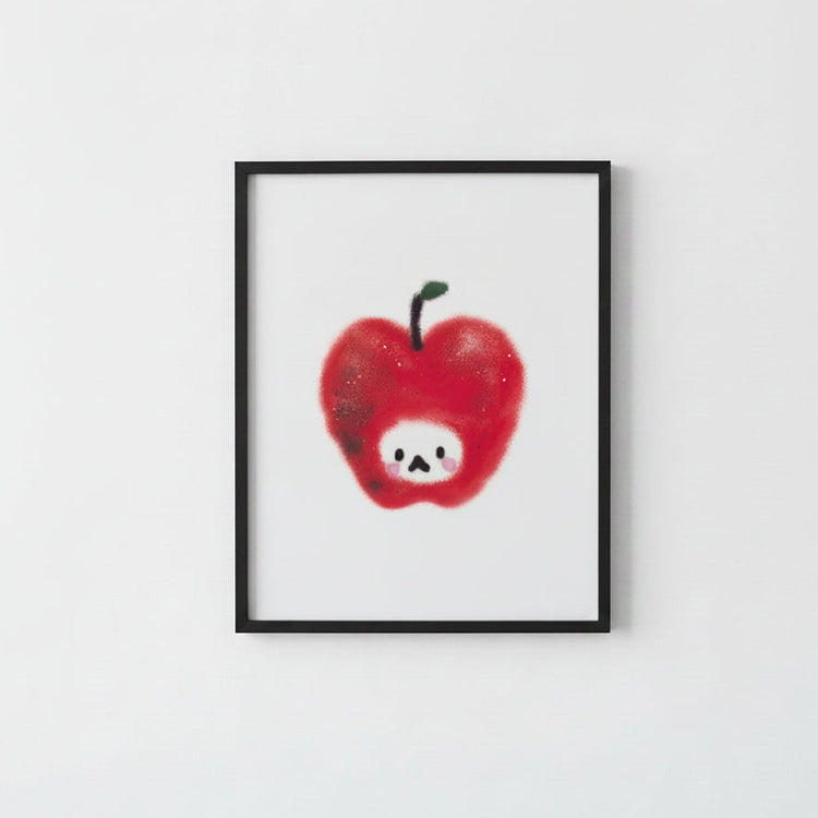 Affiche Fruits Félins 'Pomme'