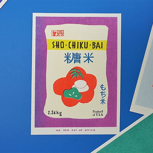 Affichette risographie 'Sho-Chiku-Bai'