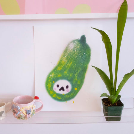 Affiche Légumes Félins 'Pickle'