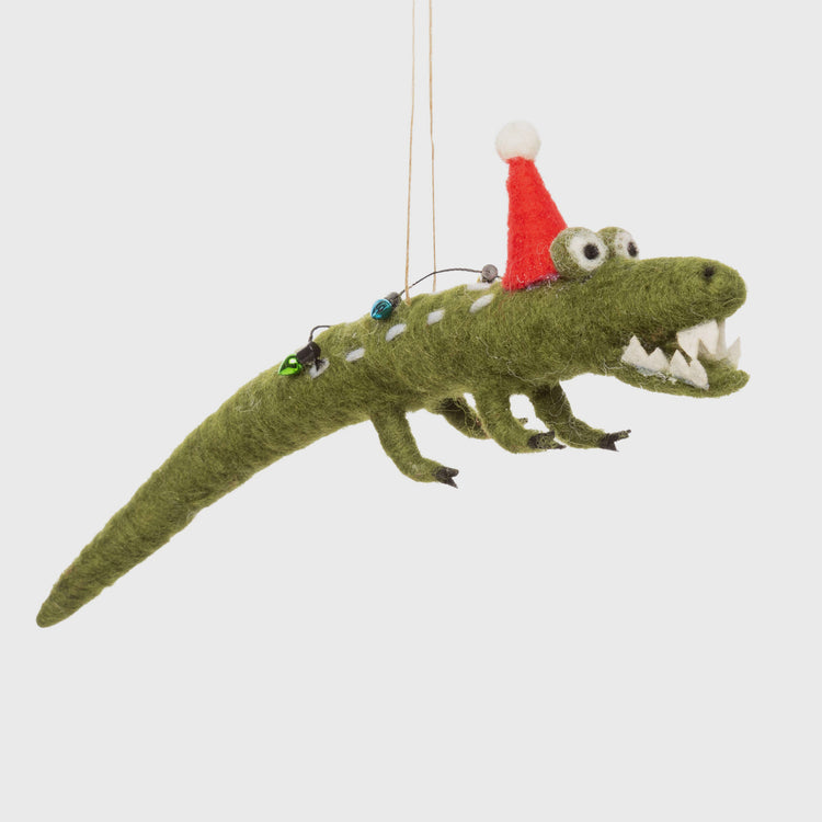 Ornement en feutre alligator