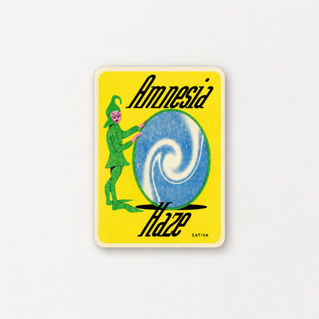 Affichette risographie 'Amnesia Haze'