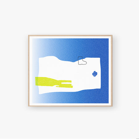 Affiche risographie 'Manteau Blanc'