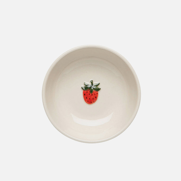 Petite assiette en relief Fraise