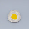 Yellow Ceramic Grid Egg Tray