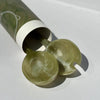 Olive green marbled resin salad servers - set of 2