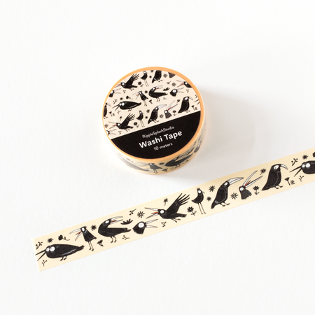 Ruban Washi Corbeaux