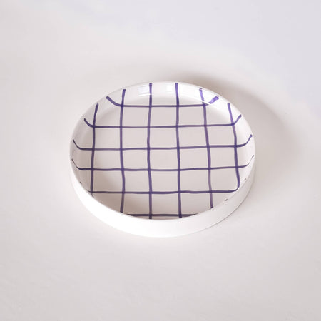 Petite assiette Grid palazzo pourpre