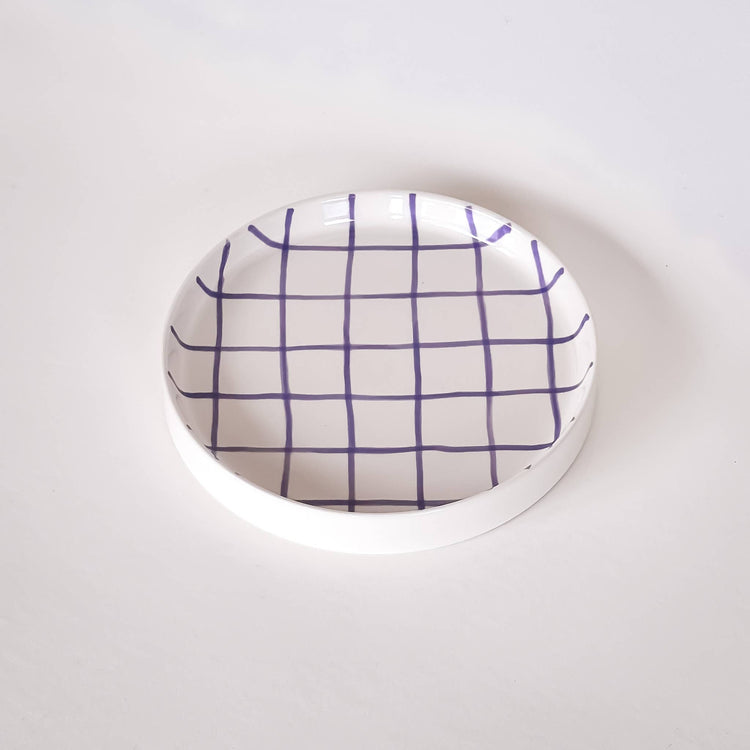 Petite assiette Grid palazzo pourpre