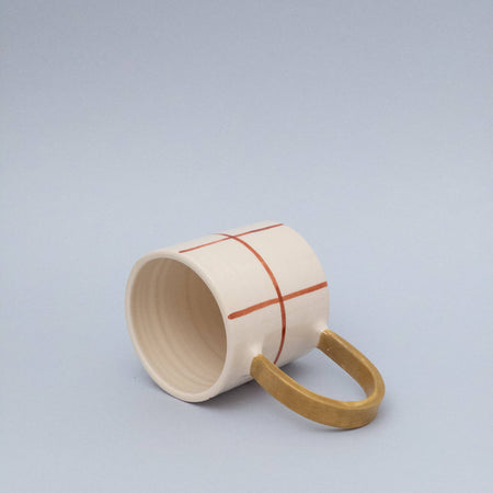 Tasse grille en céramique avec anse olive