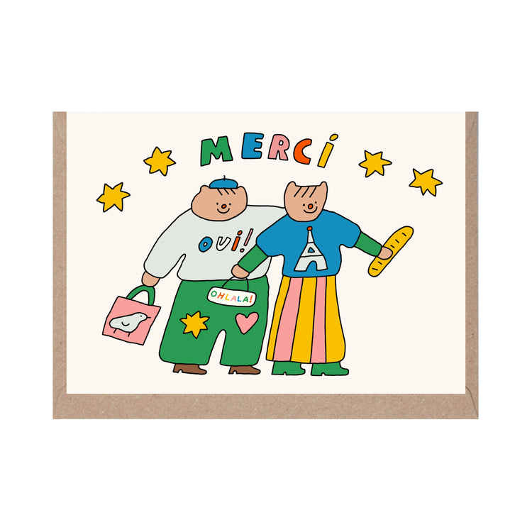 Carte de remerciements 'Merci'