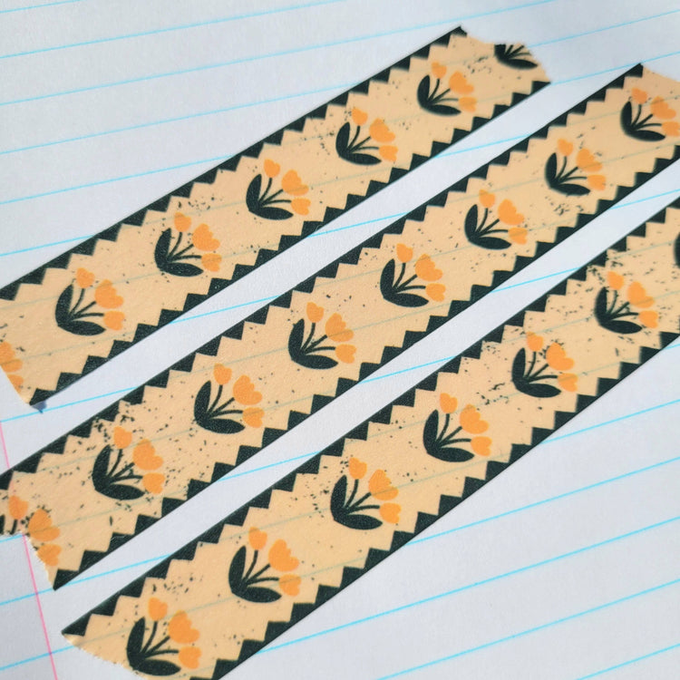 Ruban adhésif Tulipes jaunes