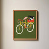 Affiche Chat sur vélo