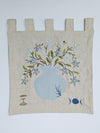 Floral textile wall hanging