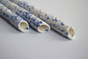 Speckled blue bubble tea straw