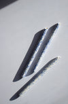 Speckled blue bubble tea straw