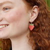 Boucles d'oreilles en céramique Fraise