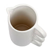 Large ceramic rippled pitcher