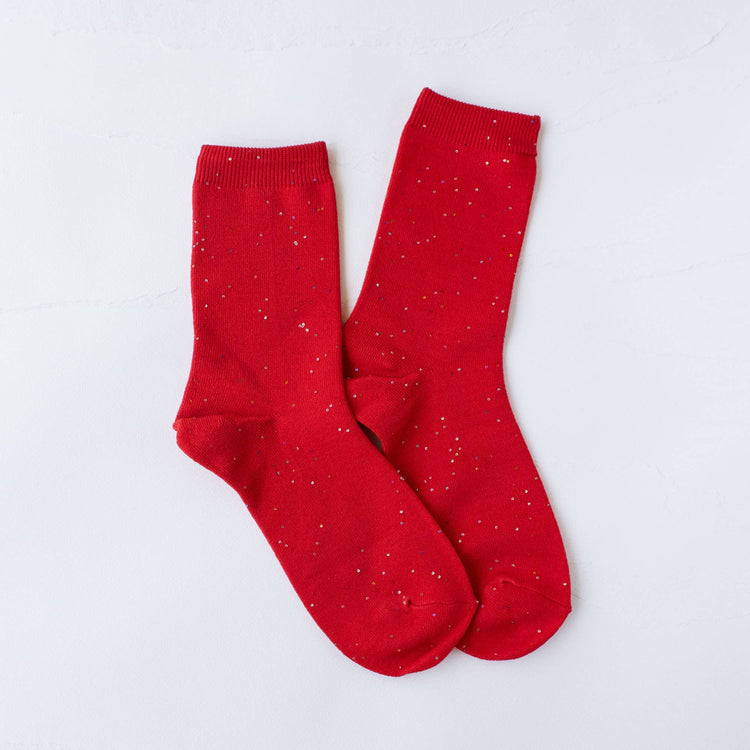 Chaussettes à petites paillettes [couleurs variées]