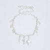 Necklace with drop and bleeding heart charms