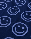 Large Blue Smiley Towel