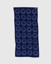 Large Blue Smiley Towel
