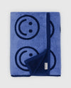 Large Blue Smiley Towel
