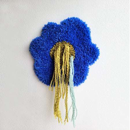 Pièce textile 'Blue blah flower'