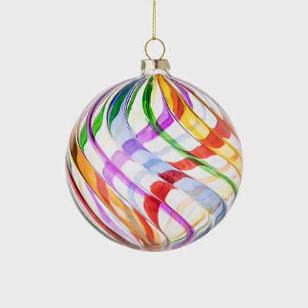 Multicolored glass ball