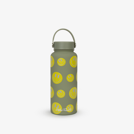 Green Smiley water bottle 1L 