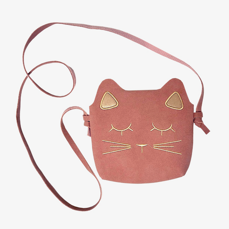 Small pink cat handbag for children 