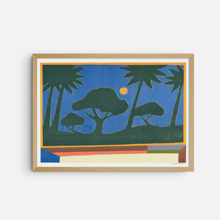 Affiche risographie 'A Bright Night'