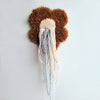 Textile piece 'Cocoa blah flower'
