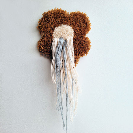 Pièce textile 'Cocoa blah flower'