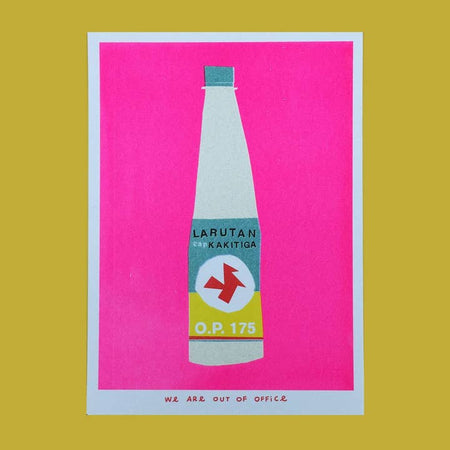 Affichette risographie 'Indonesian Bottle Kakitiga'