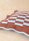 Damier Rouille cotton cushion 