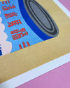Risograph poster 'Can Water Chestnuts'