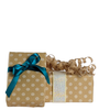 Roll of white polka dot kraft wrapping paper 30ft