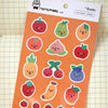 Feuille d'autocollants 'Fruits'