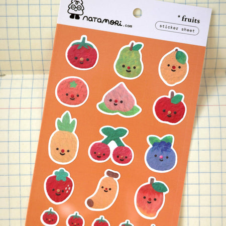 Feuille d'autocollants 'Fruits'