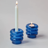 Wavy Glass Candle Holder [Various Colors] 