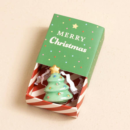 Petit porte-chance en céramique Sapin Noël
