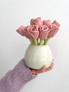 Rose en céramique